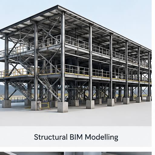 Structural steel BIM model and steel detailing drawing
